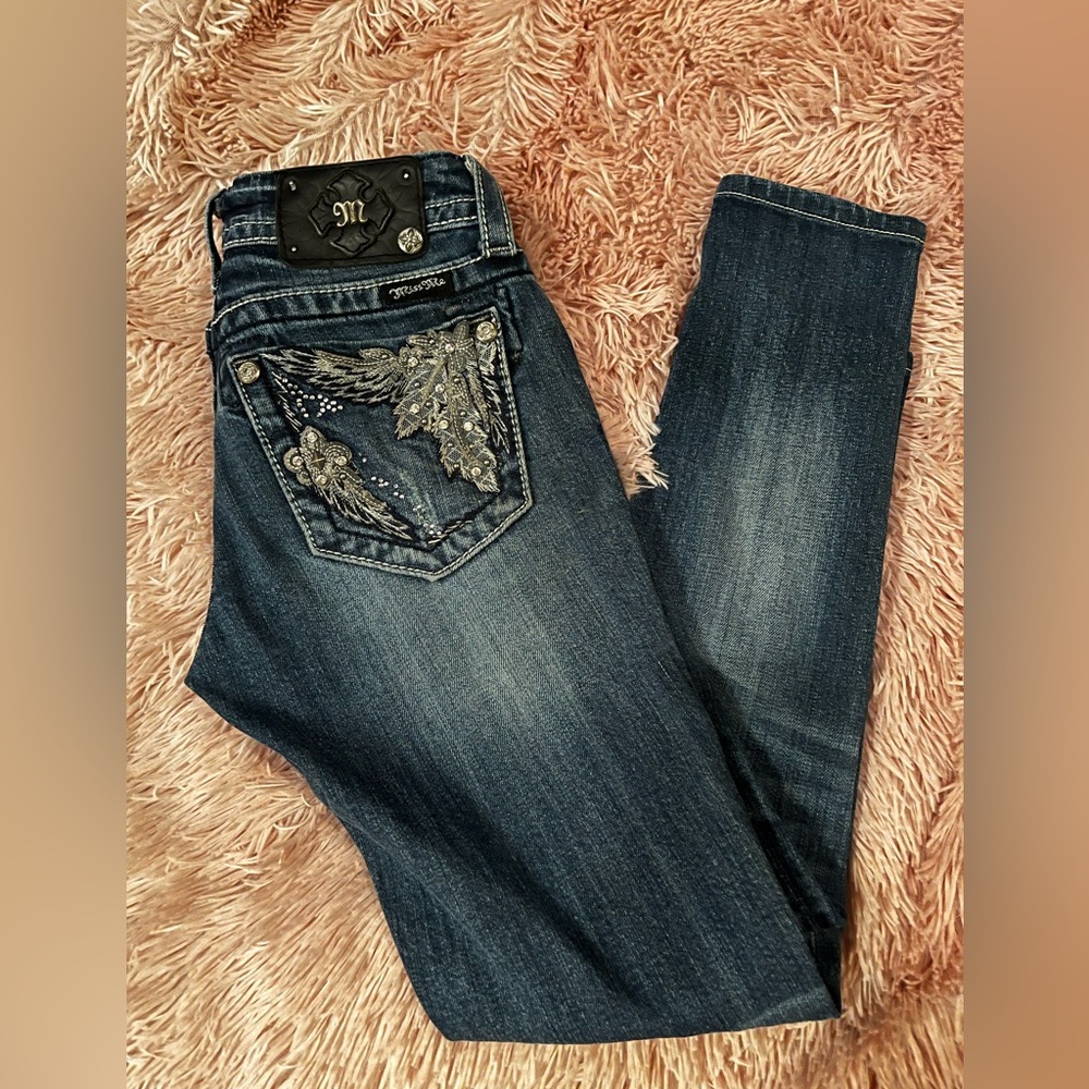 LIKE NEW! Very cute, Miss Me skinny jeans style JP54g85 size 25